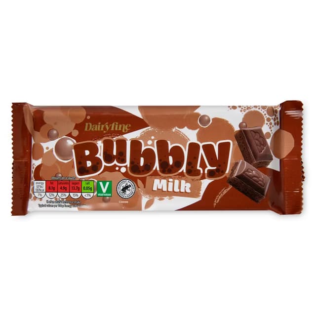 DairyFine Chocolate Bubbly Bar, 100g