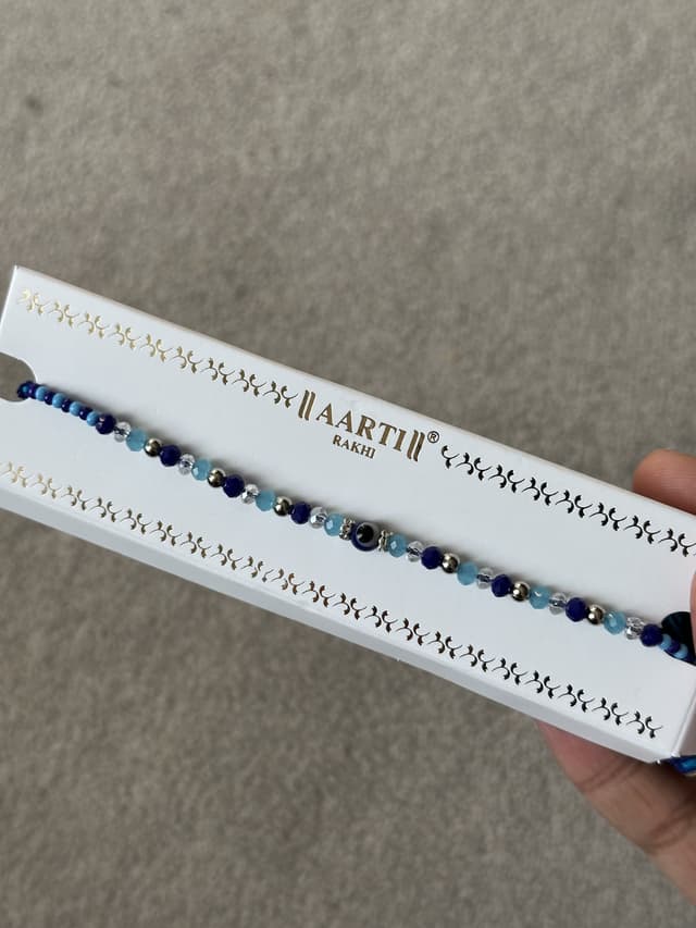 Multicolor Glass Beads Rakhi