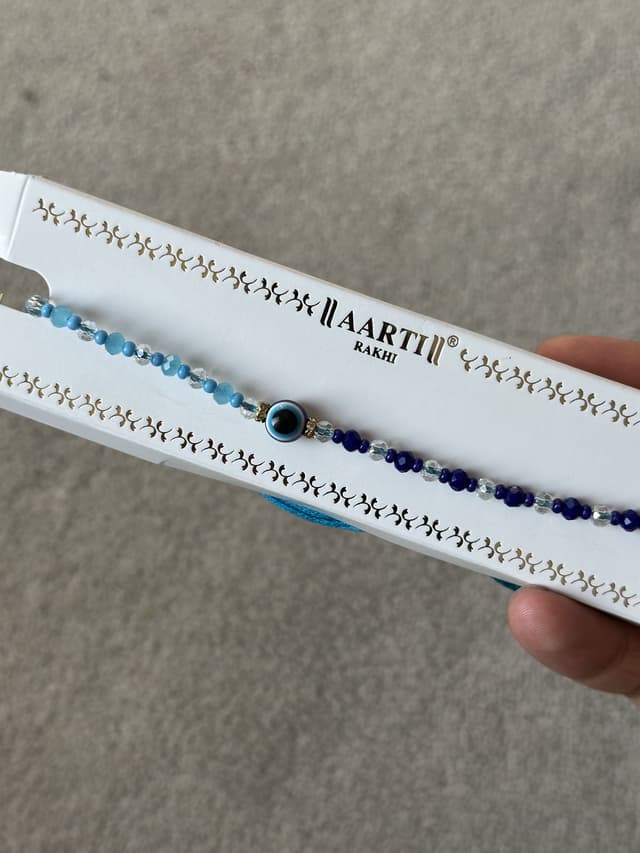 Evil Eye Blue Beaded Rakhi