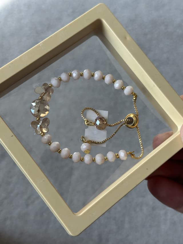 Minimal Pink Crystal Bracelet