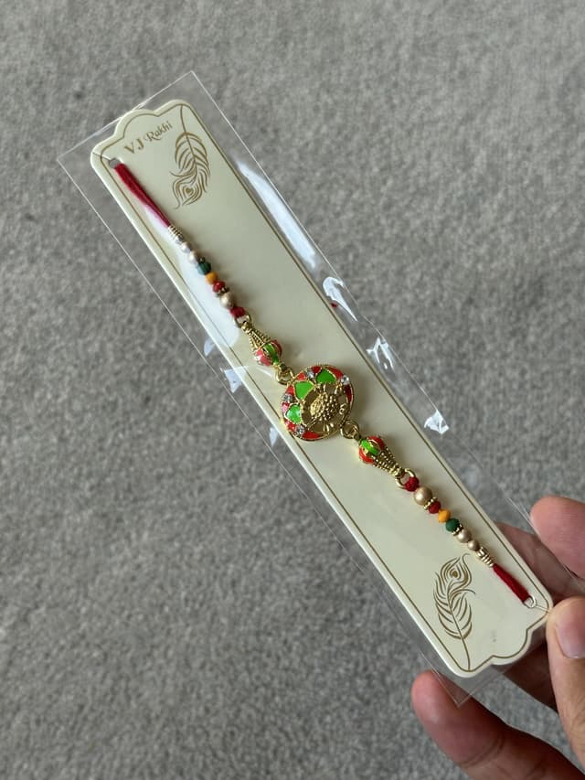 Colorful Peacock Rakhi